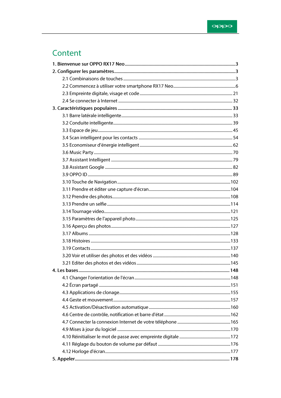 Oppo RX17 NEO User Manual