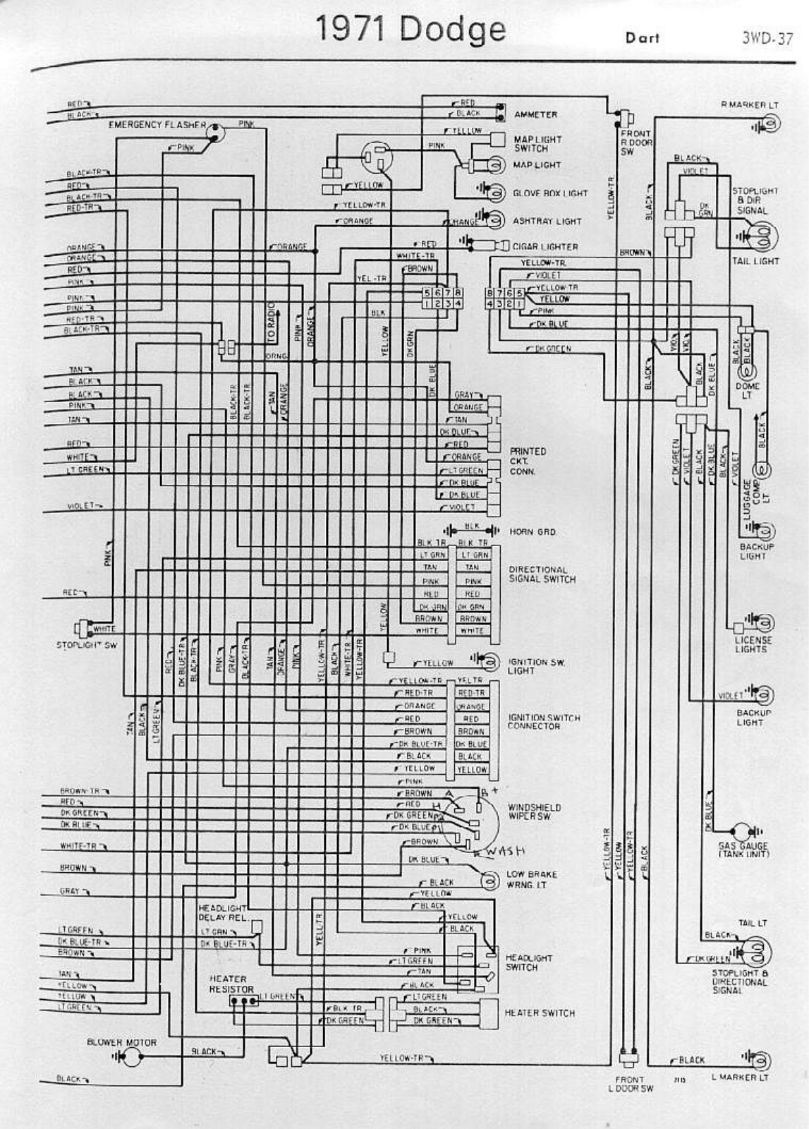 Dodge 1971   dart schematic