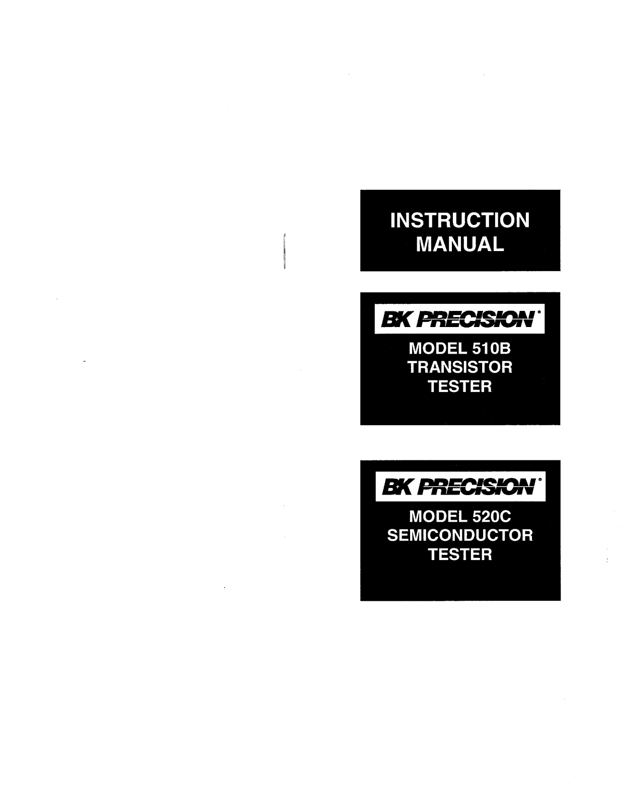 B&K ВК- 520C User Manual