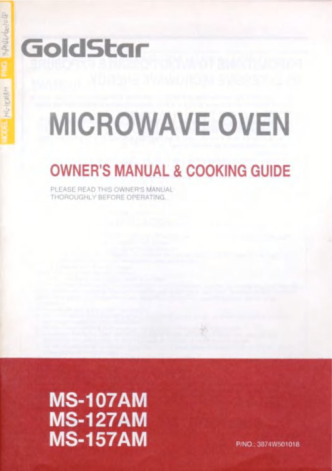 LG MS-107AM Owner's Manual