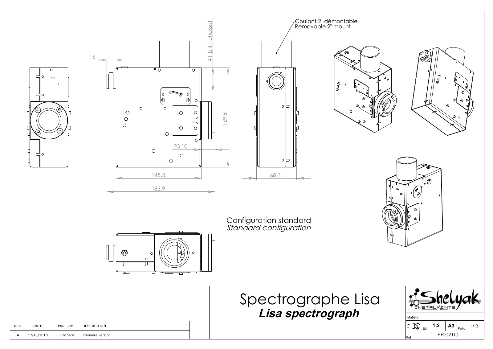 Shelyak LISA Visible Dimensions - ManualMachine.com