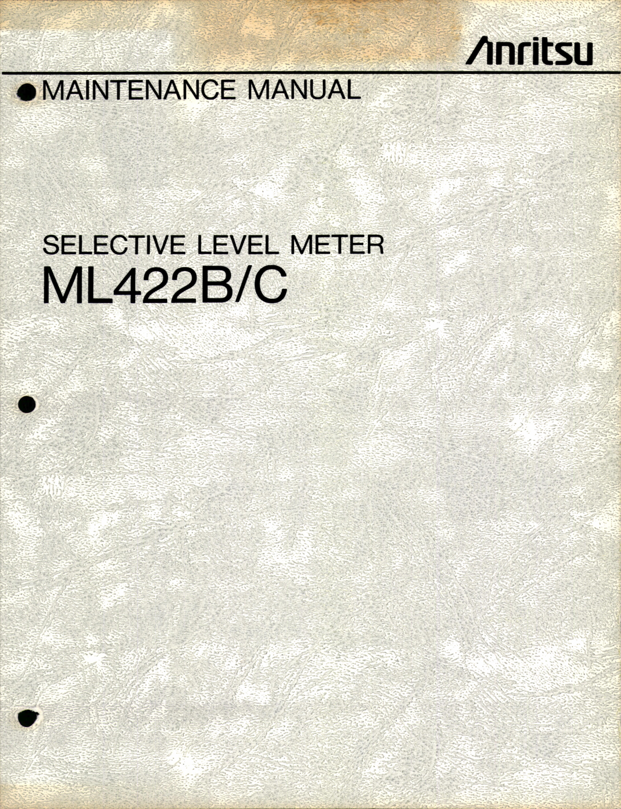 Anritsu ML422C, ML422B Service Manual