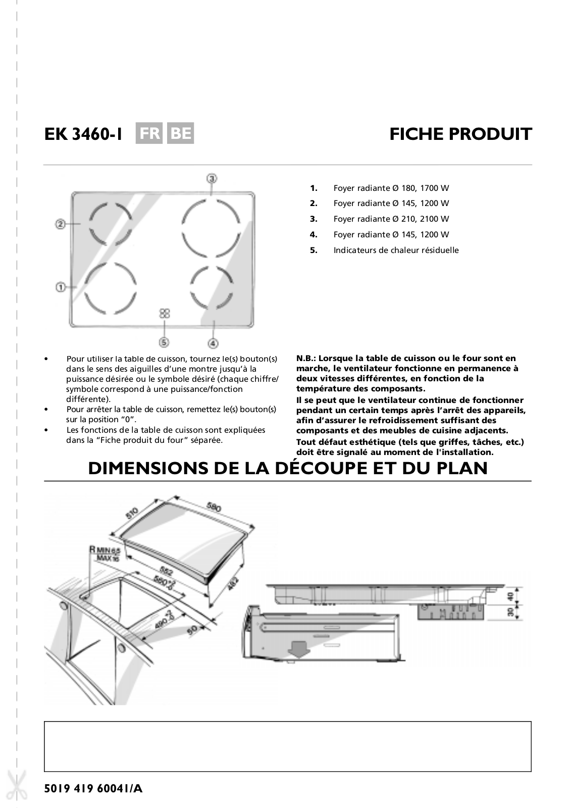 bauknecht EK 3460-1 Product Manual