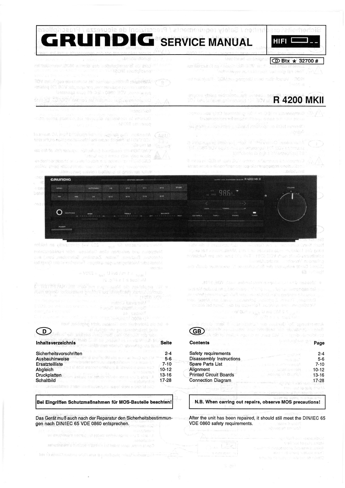 Grundig R-4200-Mk2 Service Manual