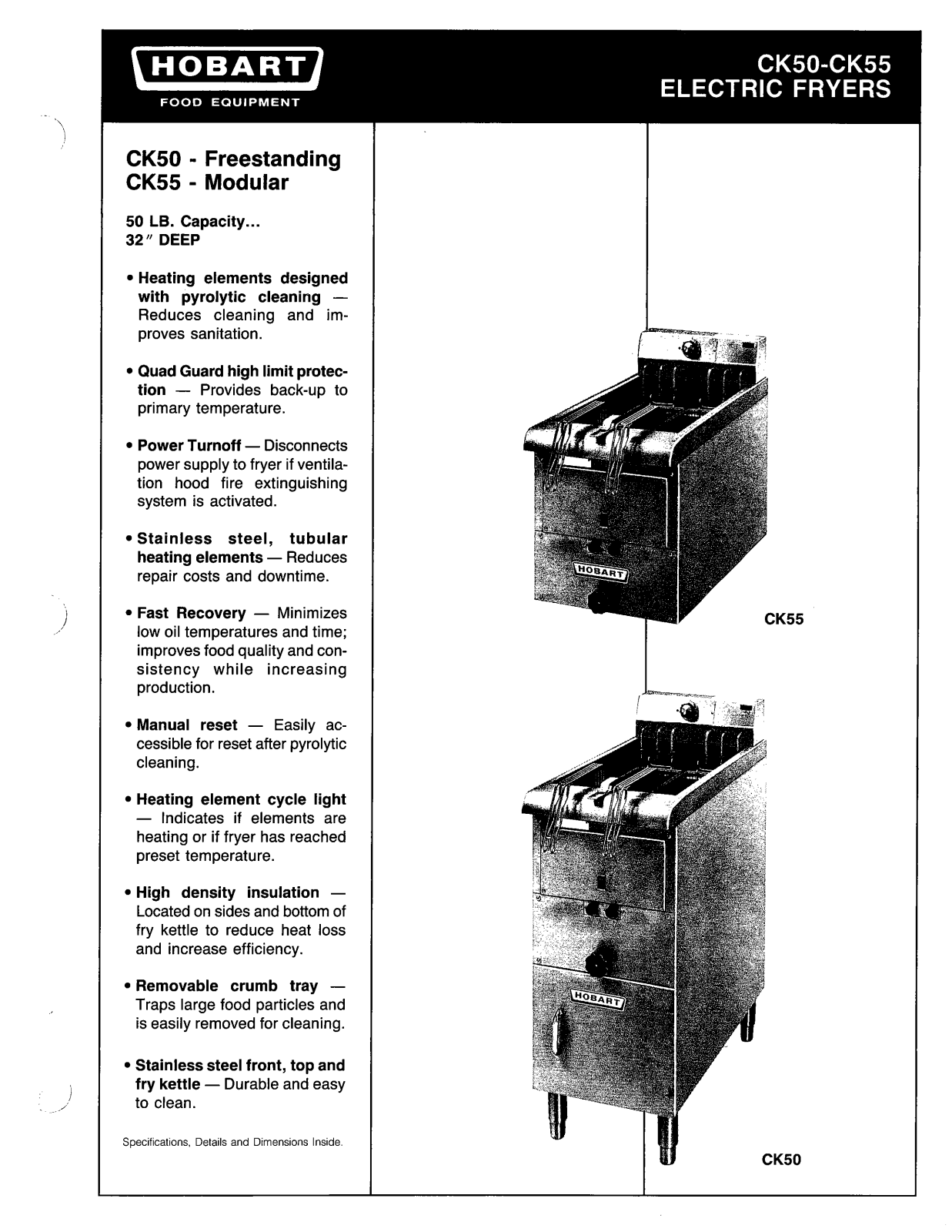 Hobart CK55 User Manual