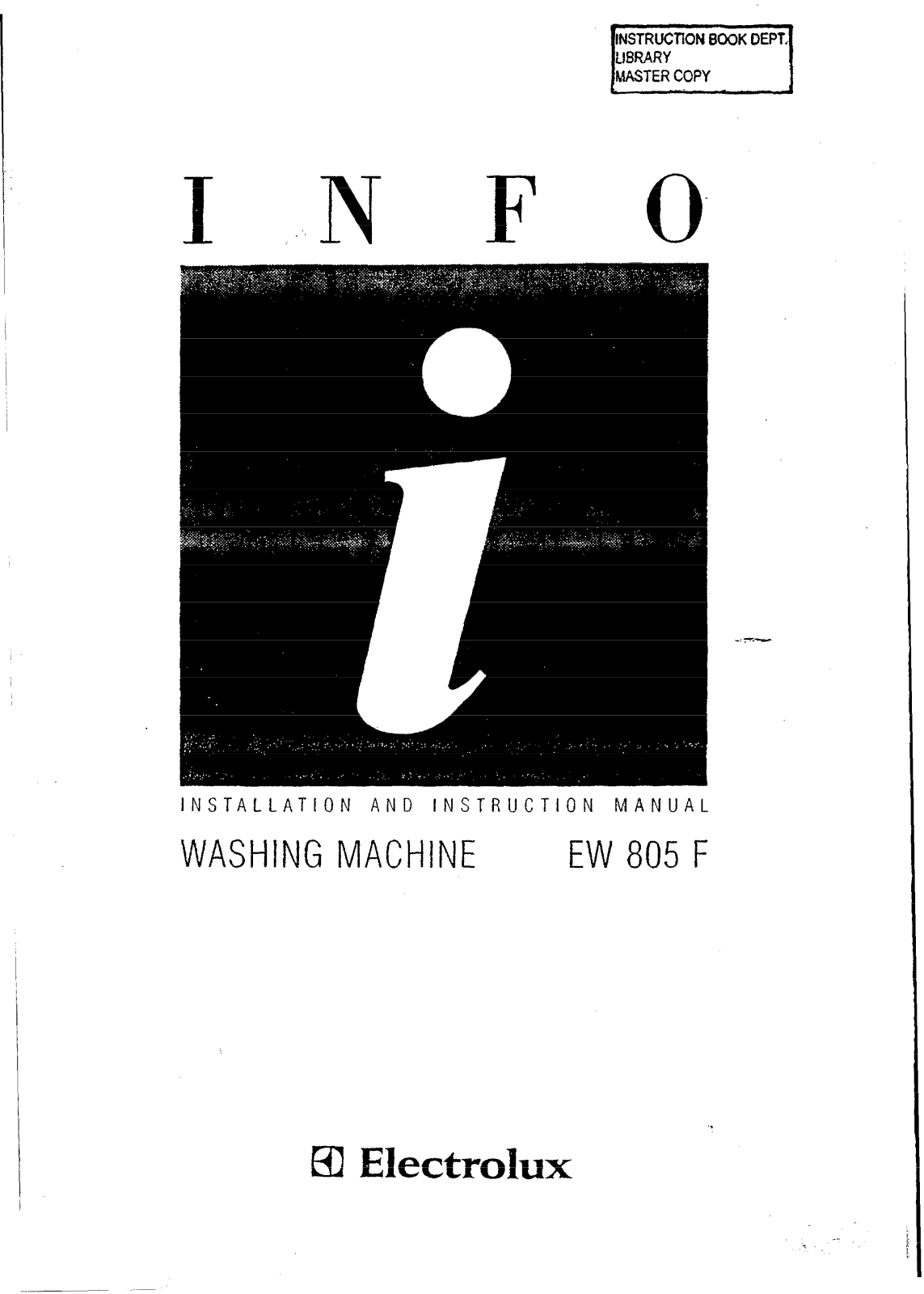 AEG-Electrolux EW805F User Manual