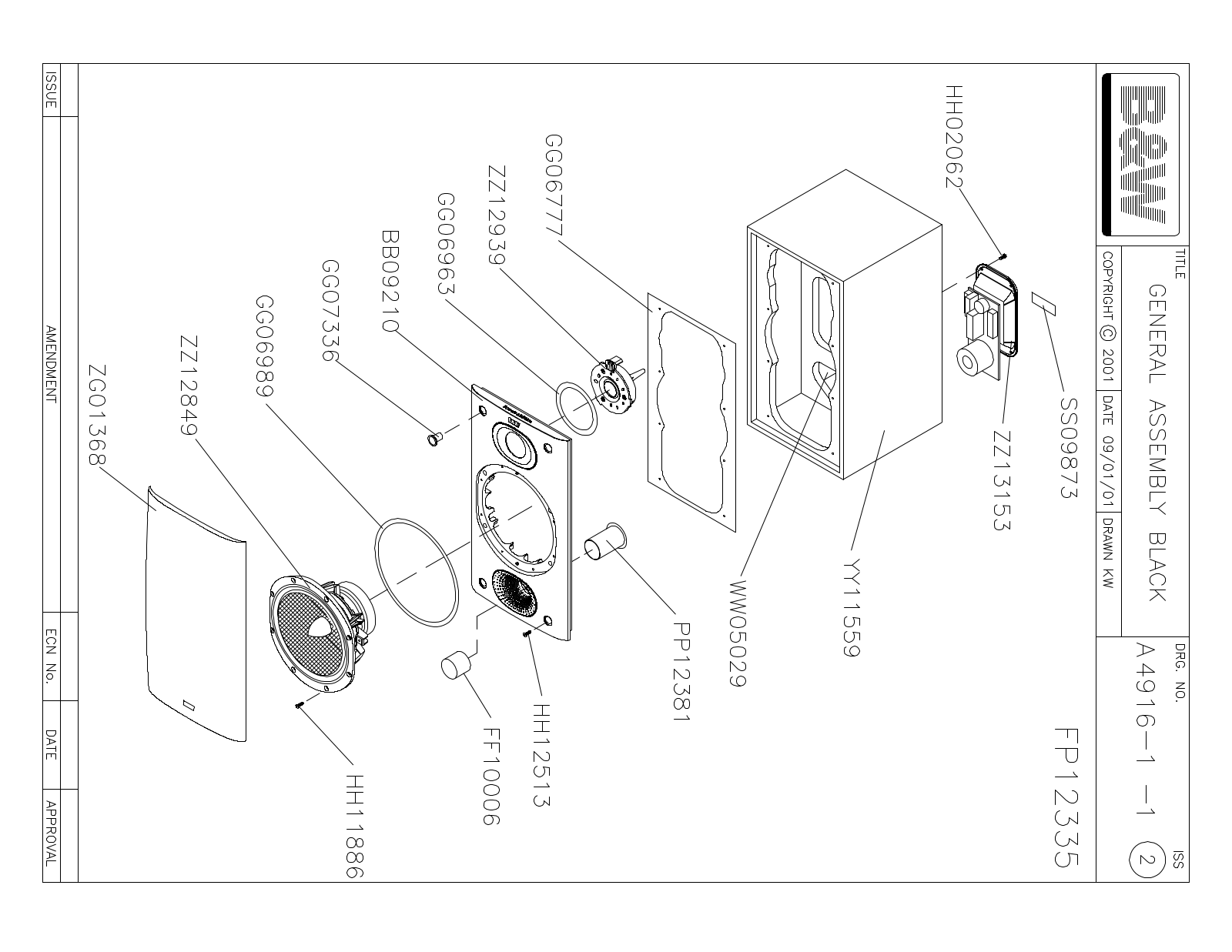 Bowers and Wilkins DM-601 Mk3, DM-601-S-3 Service manual