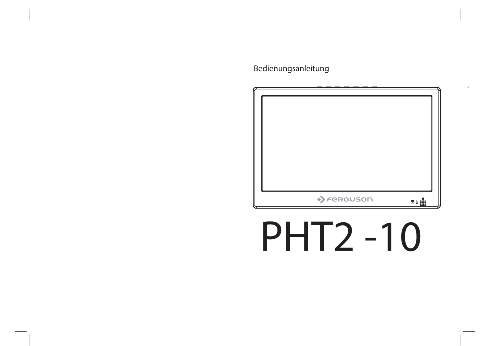 Ferguson PHT2-10 Service Manual