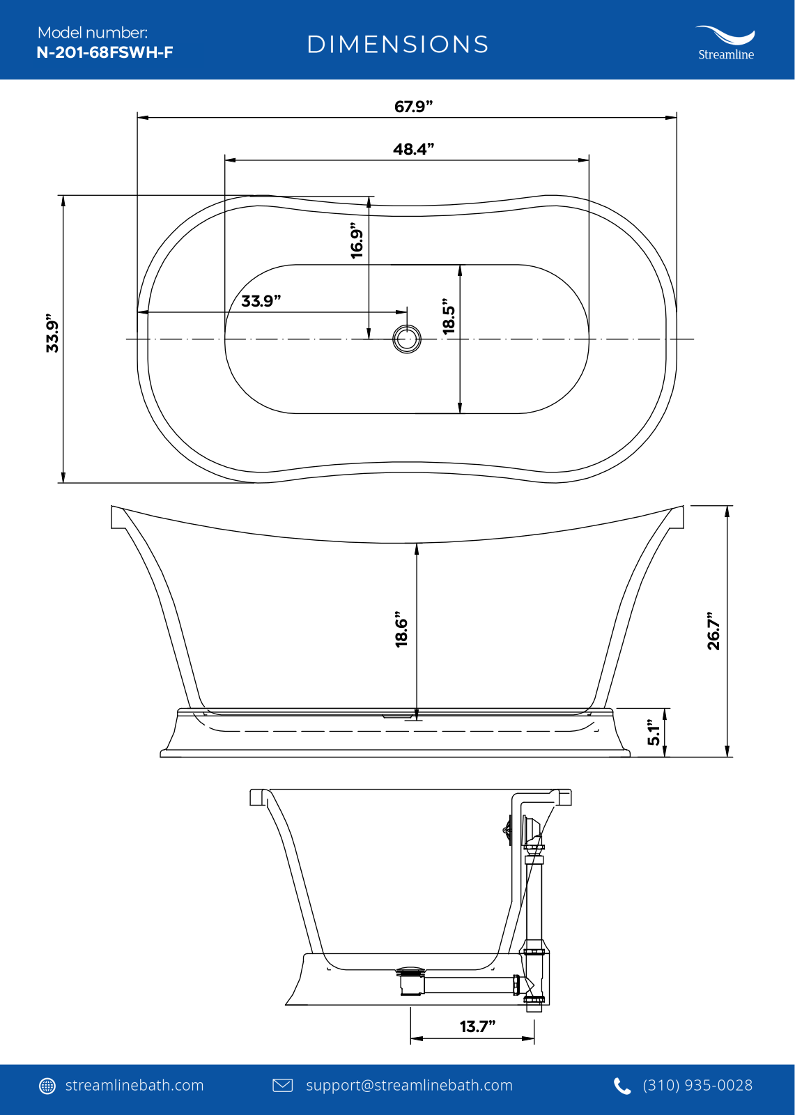 Streamline Bath SLBH7825 Specifications - ManualMachine.com