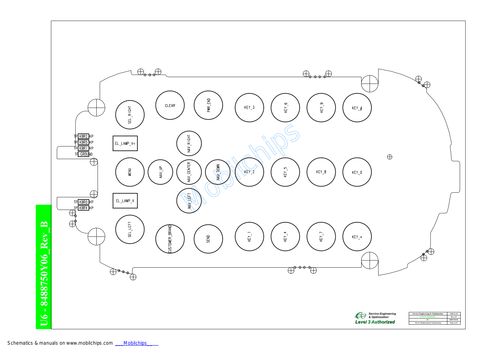 Motorola U6, L3-V8488750Y06 Schematic