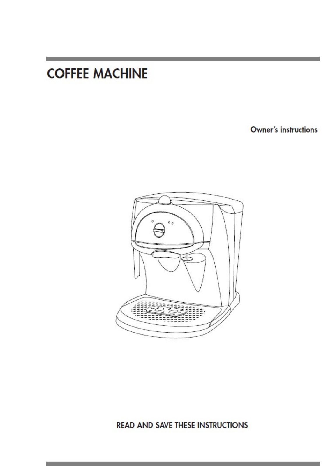 Delonghi Bar41 Owner's Manual