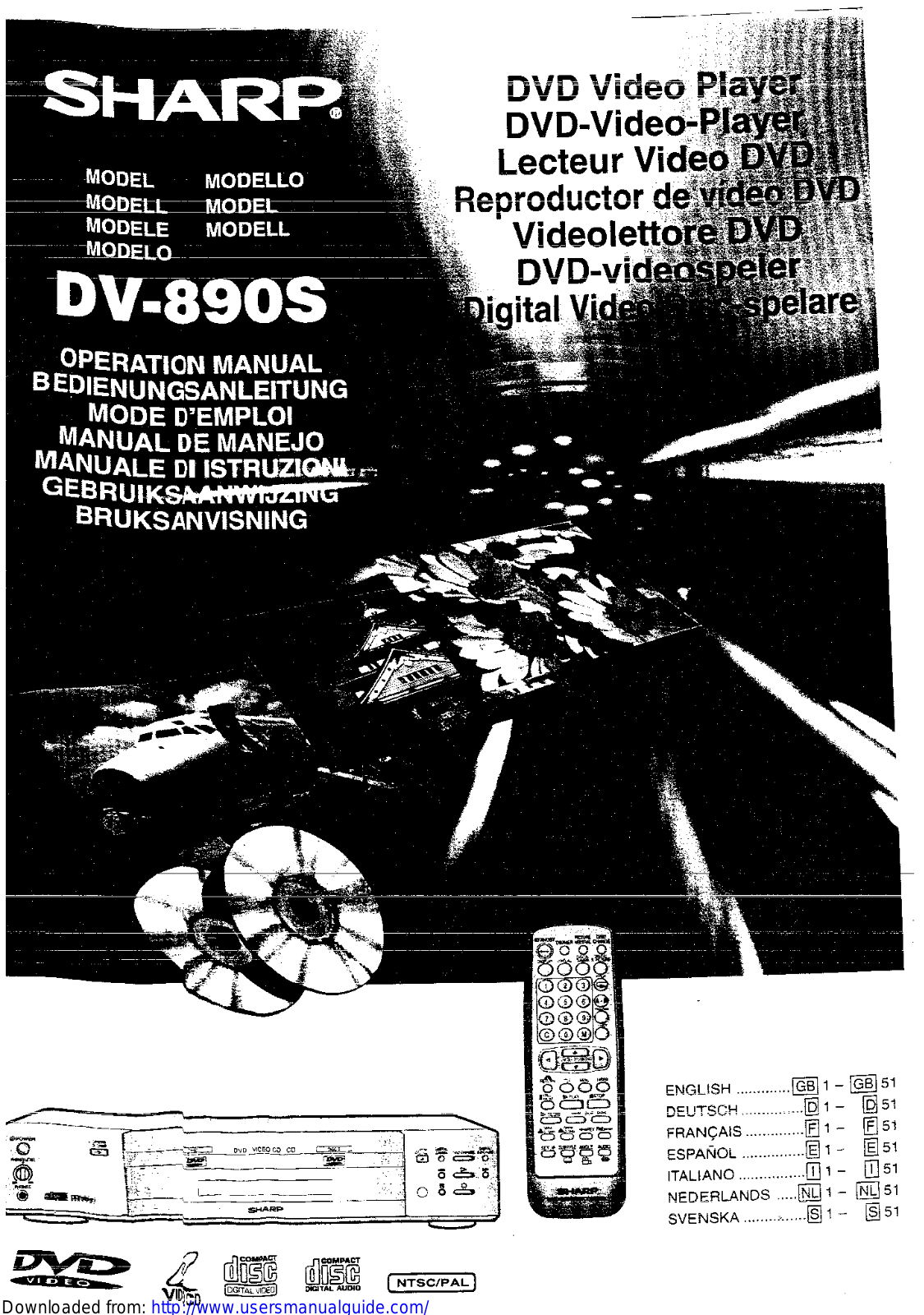 SHARP DV-890S User Manual