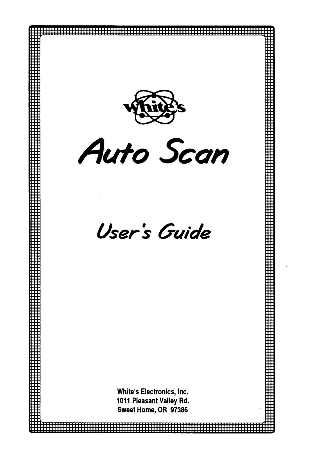 Whites Electronics AUTOSCAN User Manual