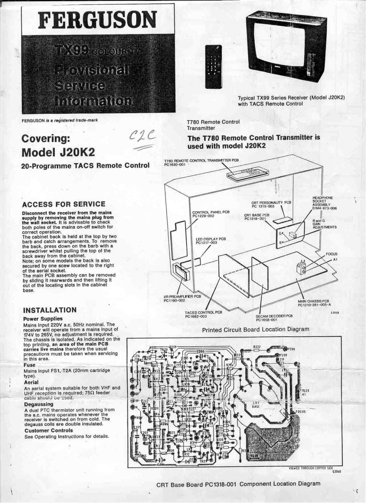 Ferguson tx99 schematic