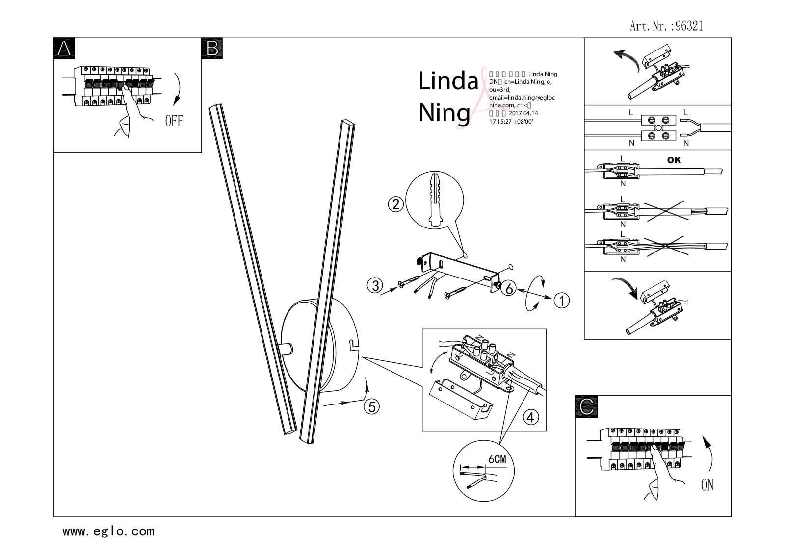 Eglo 96321 Service Manual