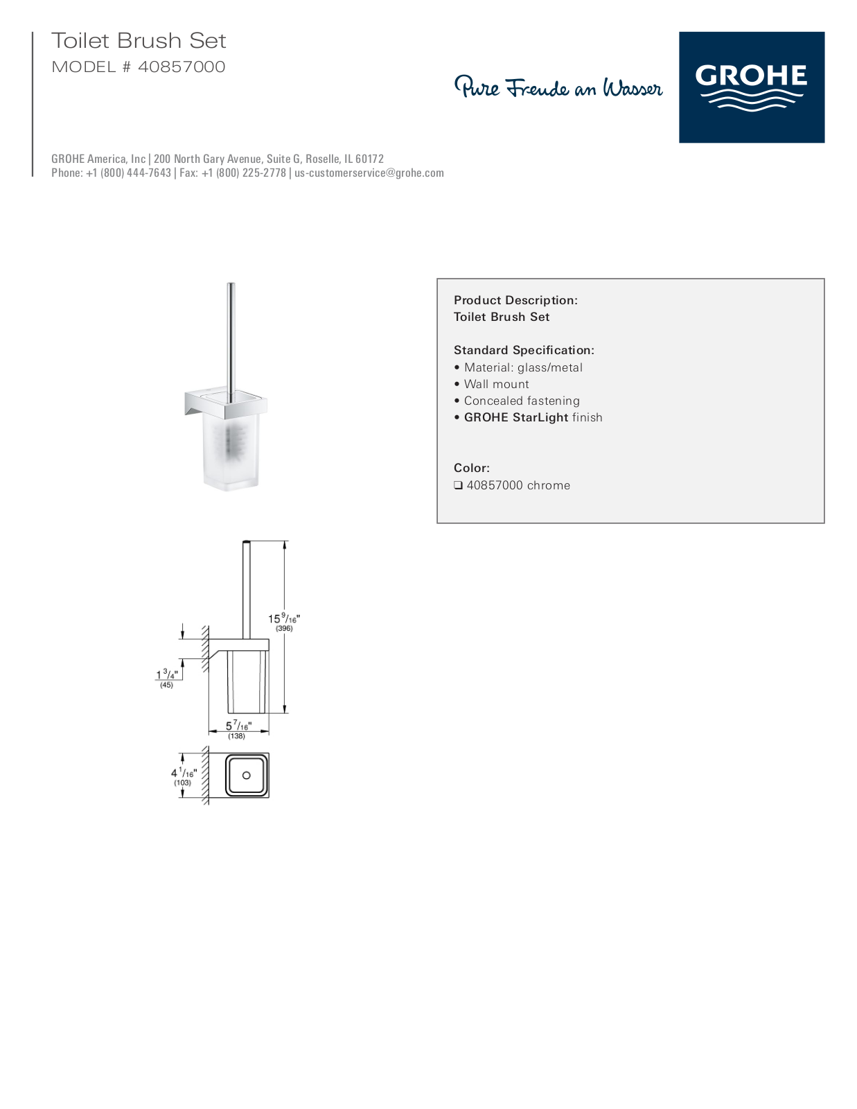 GROHE GRH5527 Specifications - ManualMachine.com