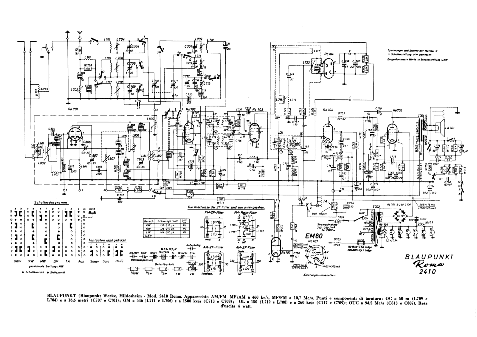 Blaupunkt 2410 schematic