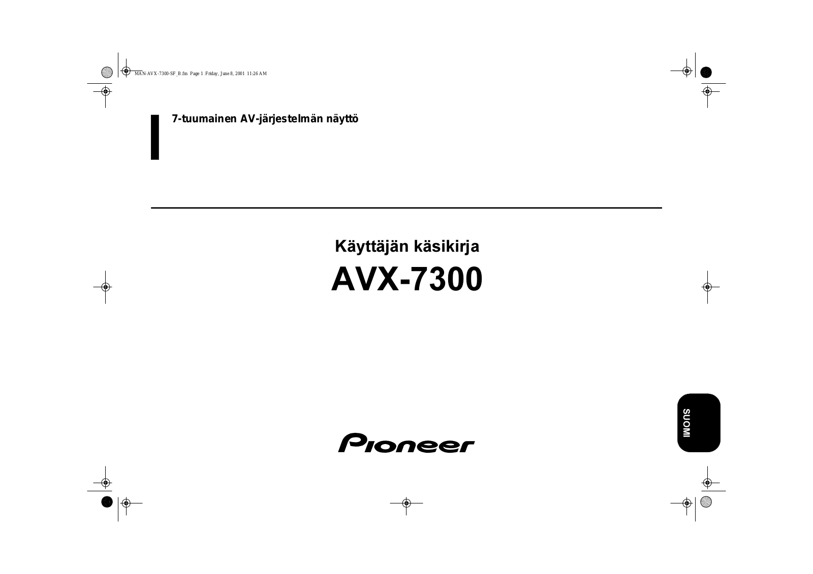 Pioneer AVX-7300 User Manual