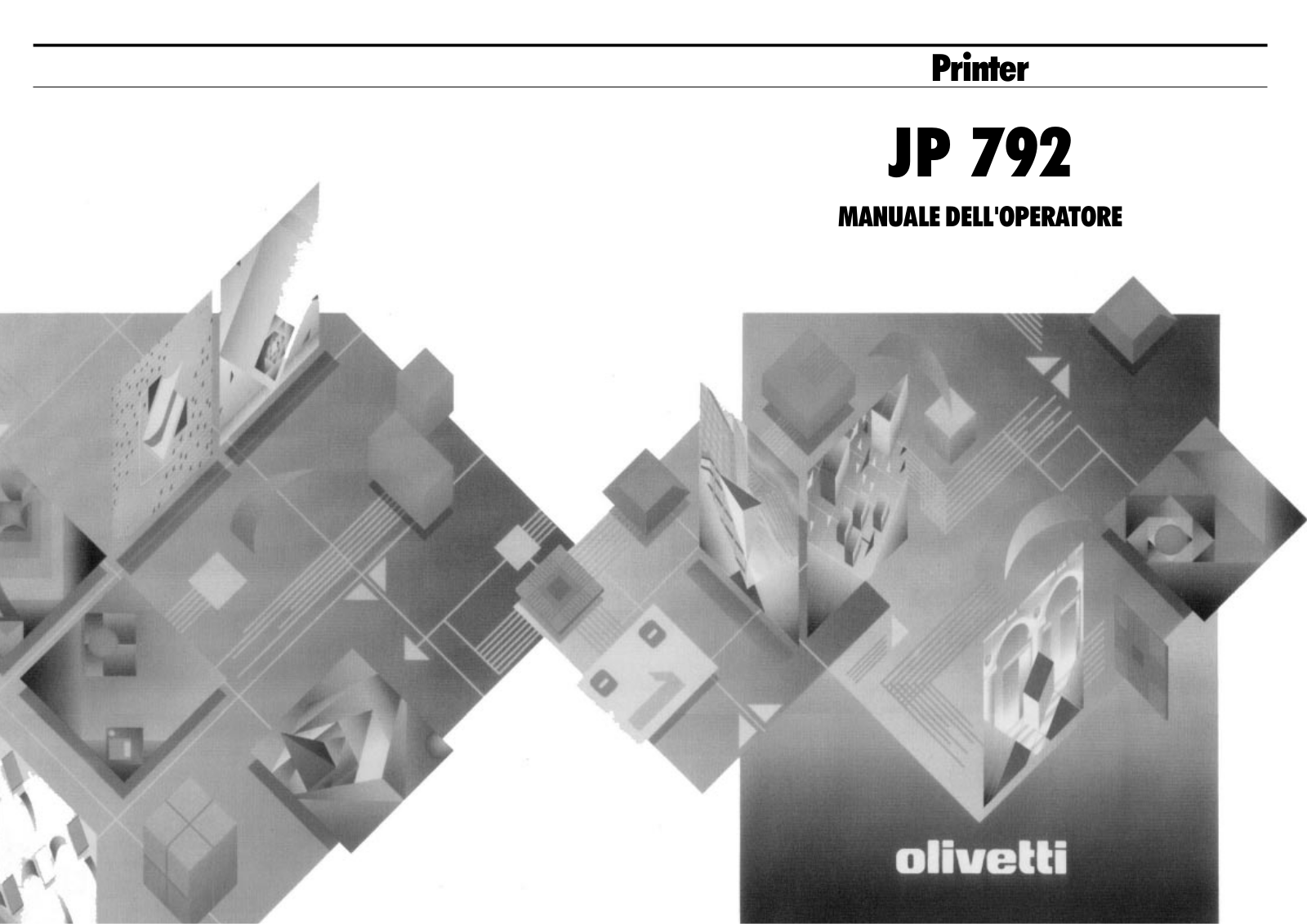 Olivetti JP 792 Operators Manual