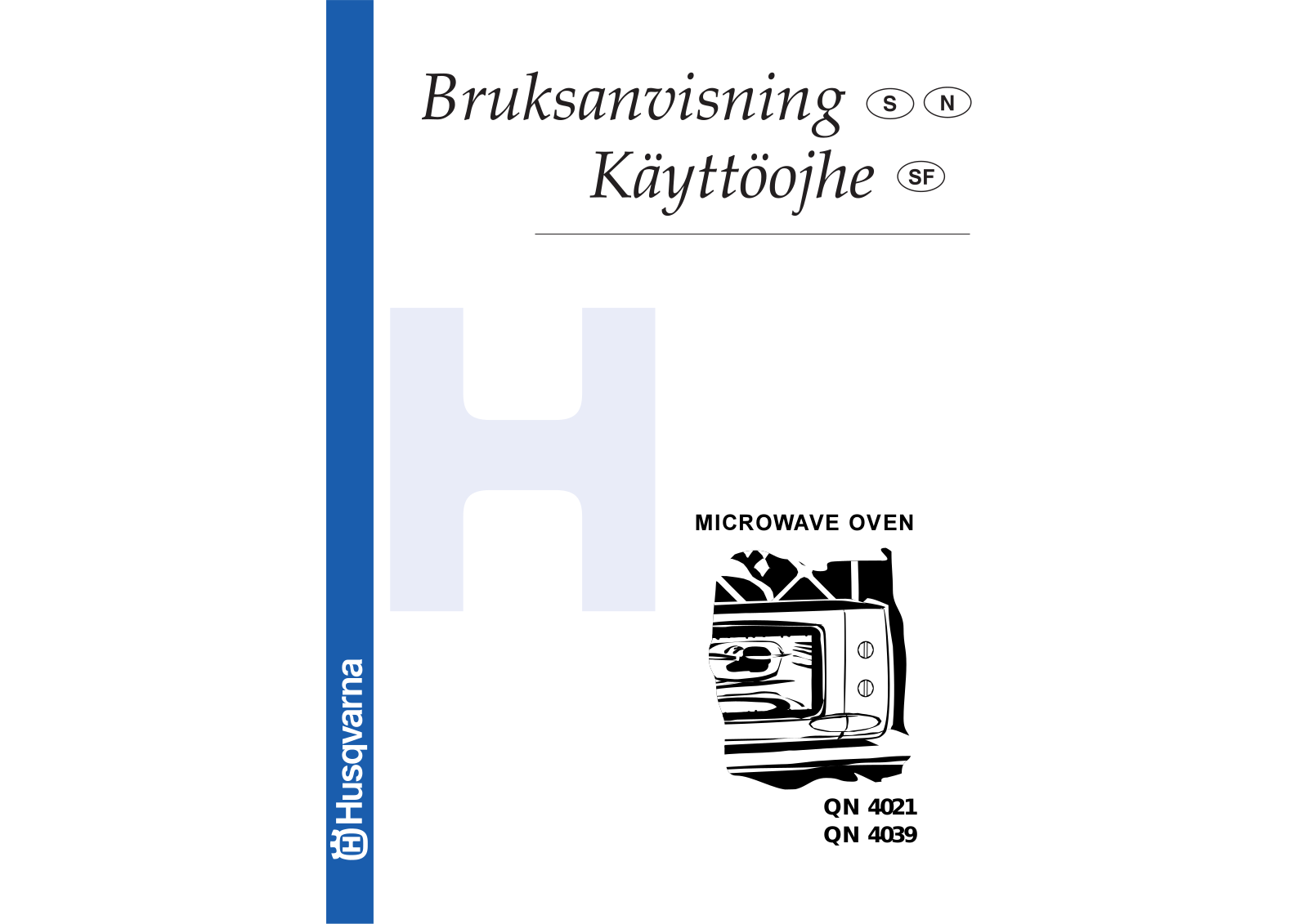 Husqvarna QN4039K, QN4021X, QN4021K, QN4039X, QN4021W User Manual