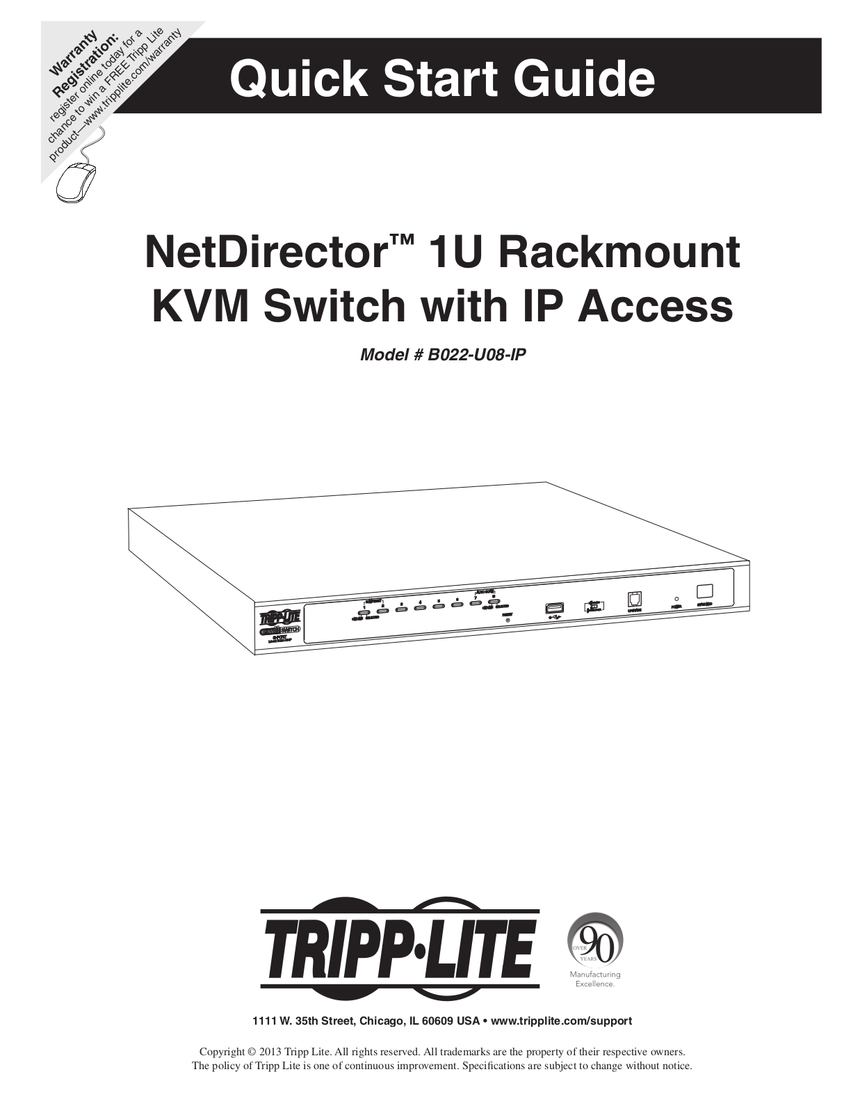 Tripp Lite B022-U08-IP User Manual