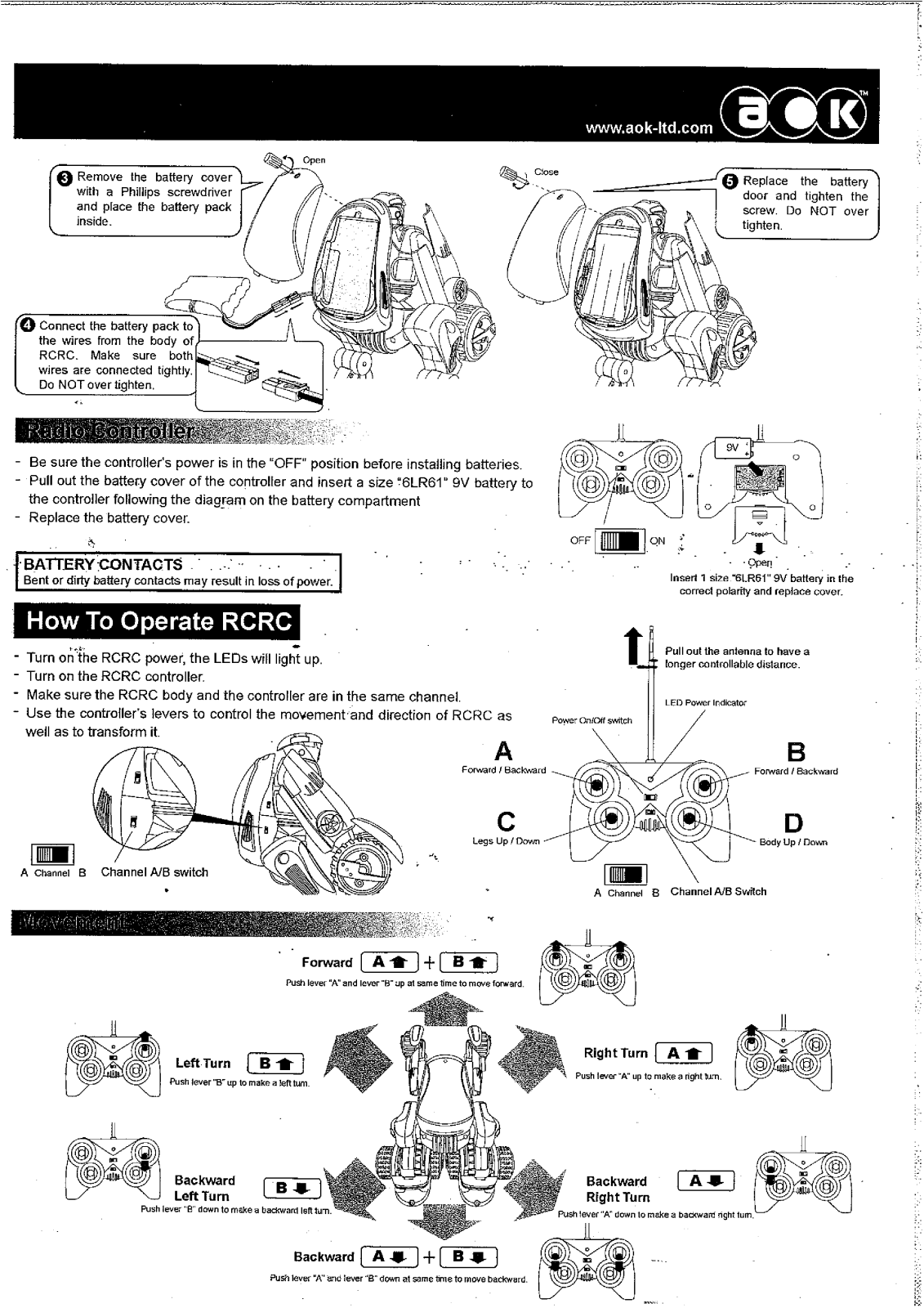 AOK AA10028RCRC User Manual