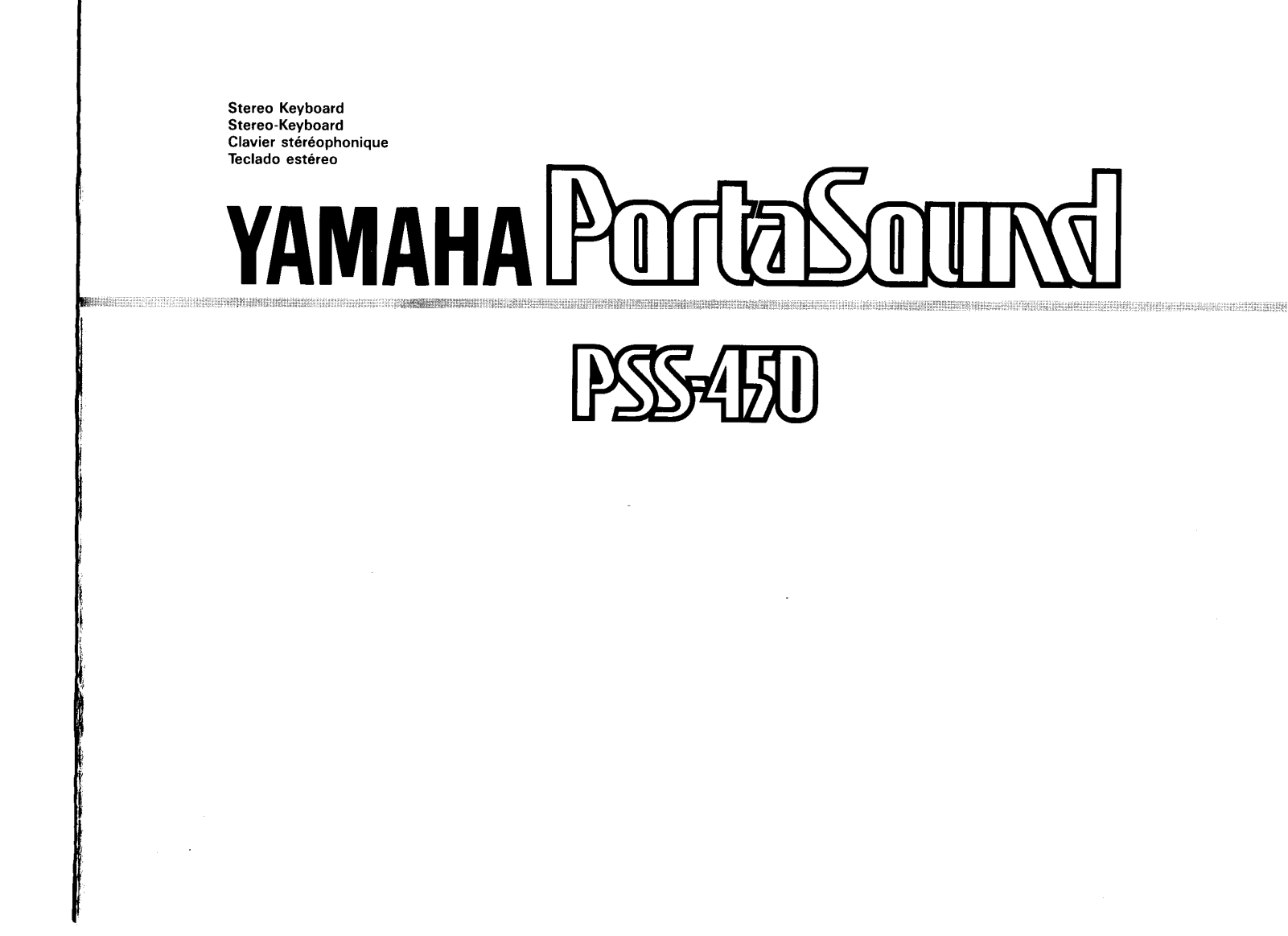 Yamaha PSS450, PSS450E User Manual