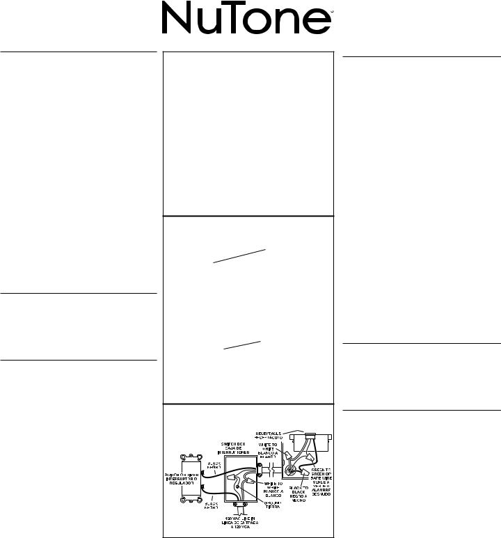 NuTone 695, 696N User Manual