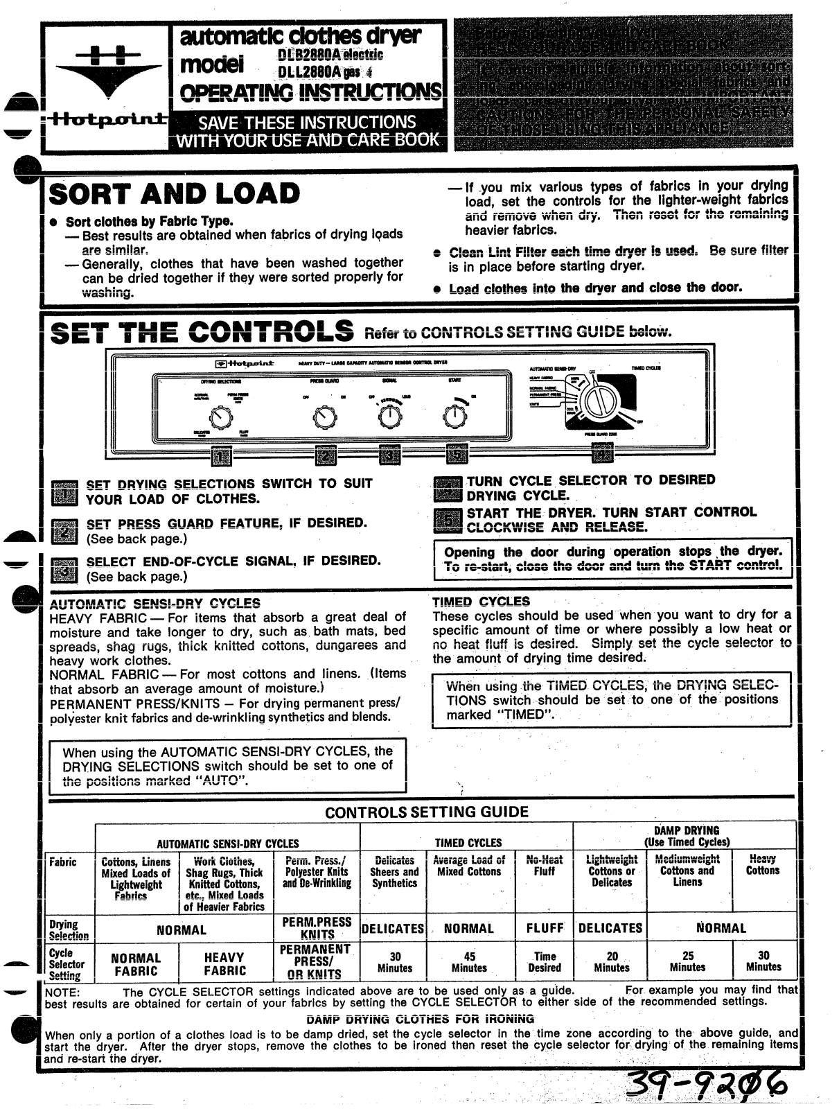 GE DLL2880A, DLB2880A Operating Instructions - ManualMachine.com
