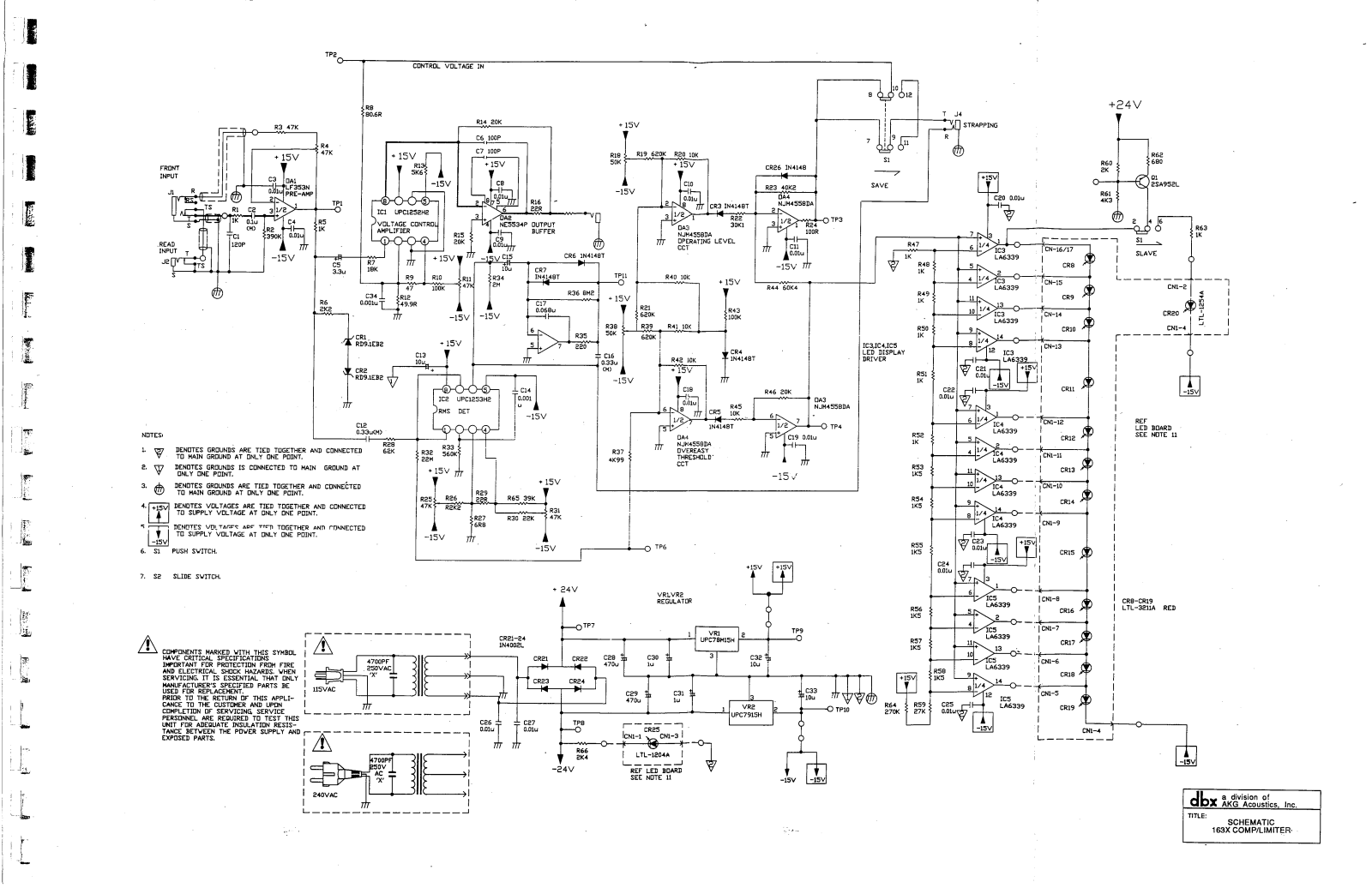 DBX 163X Schematic