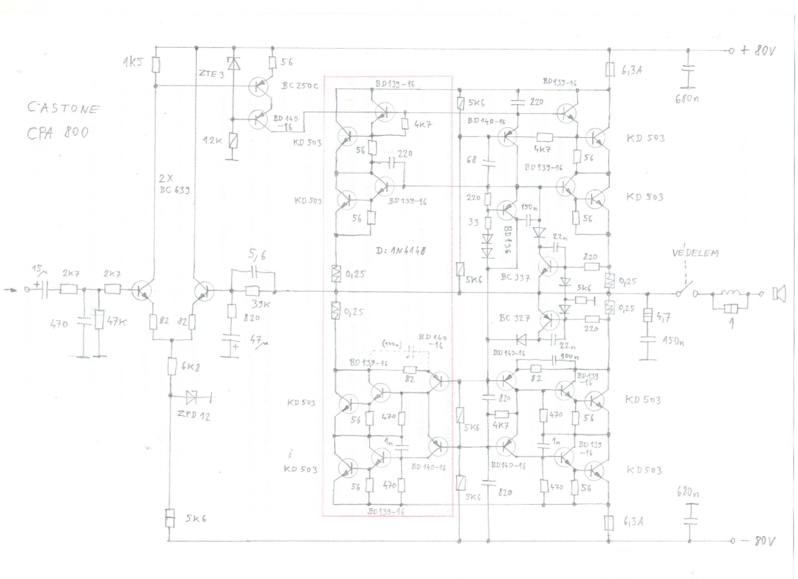 castone cpa800 Schematic