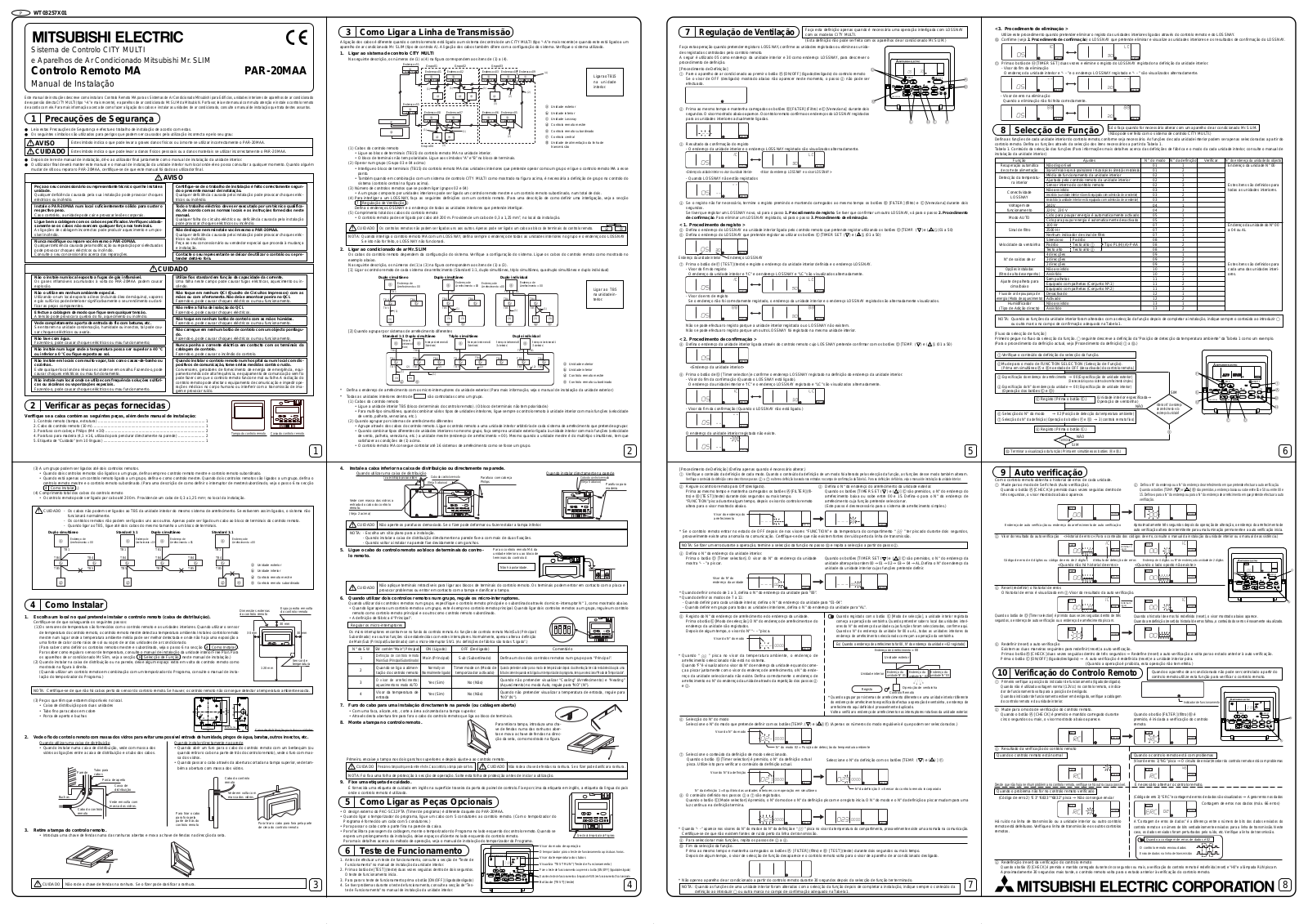 Mitsubishi PAR-20MAA Installation Manual