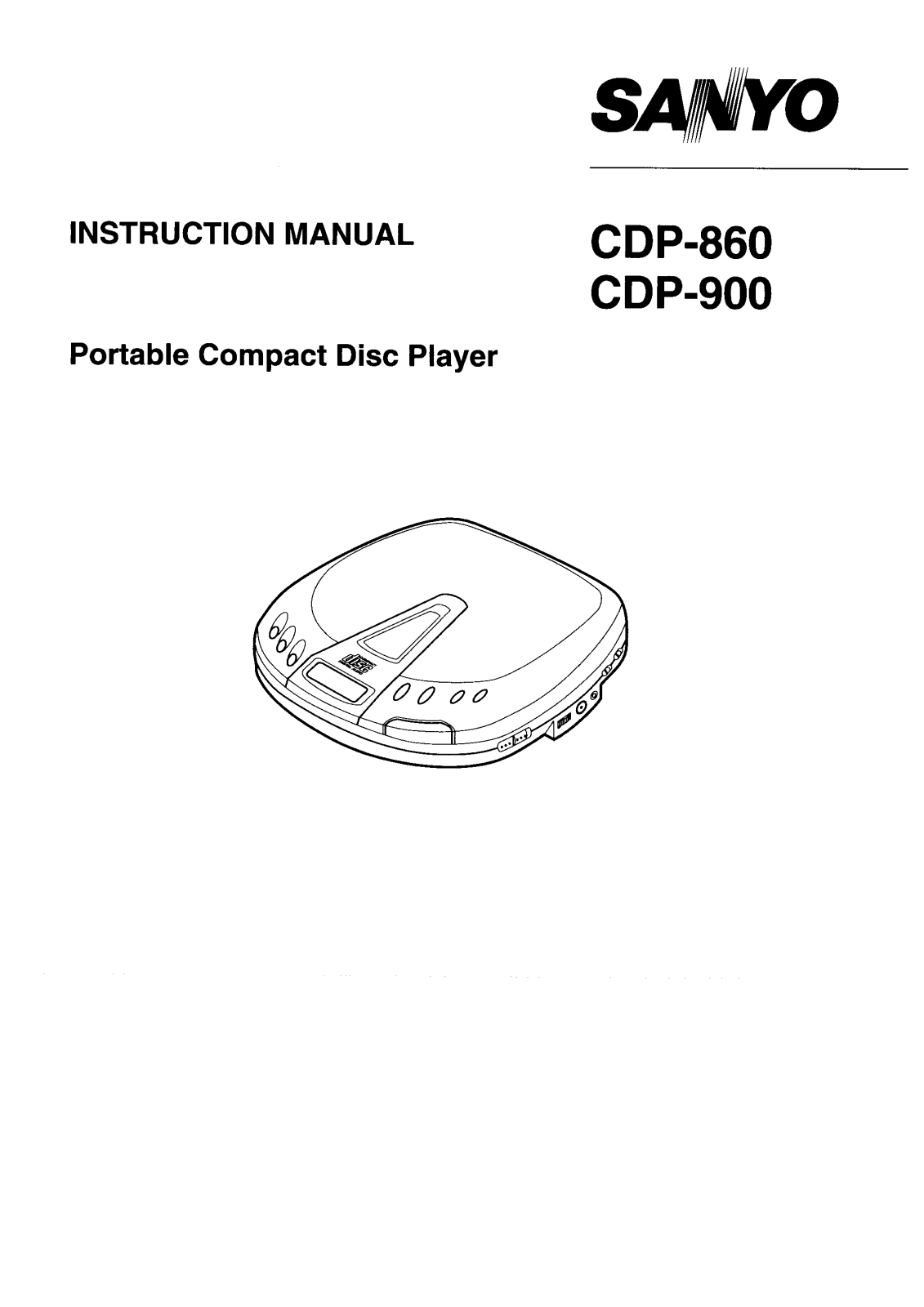 Sanyo CDP-900, CDP-860 Instruction Manual