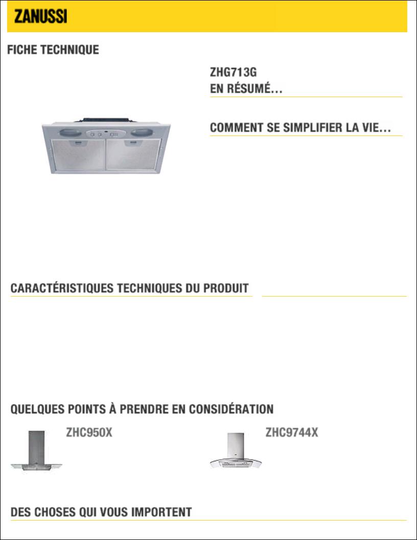 Zanussi ZHG713G BROCHURE