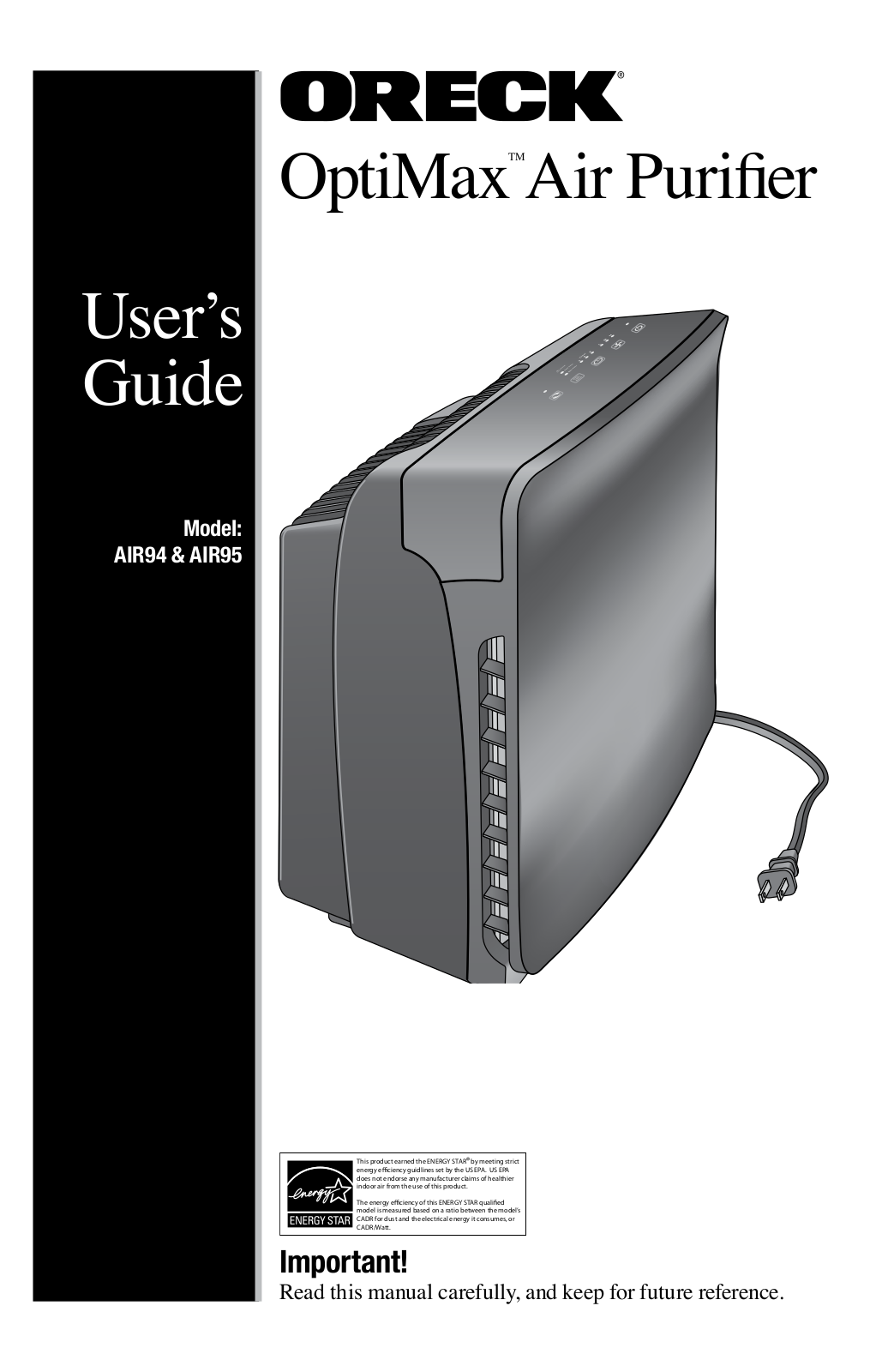 Oreck AIR95 User Manual