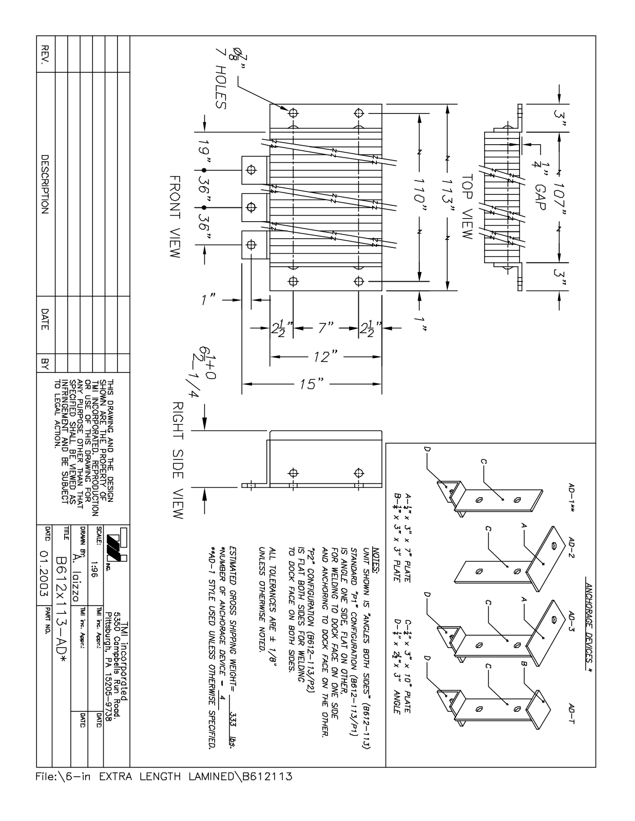 Tmi B612113 User Manual