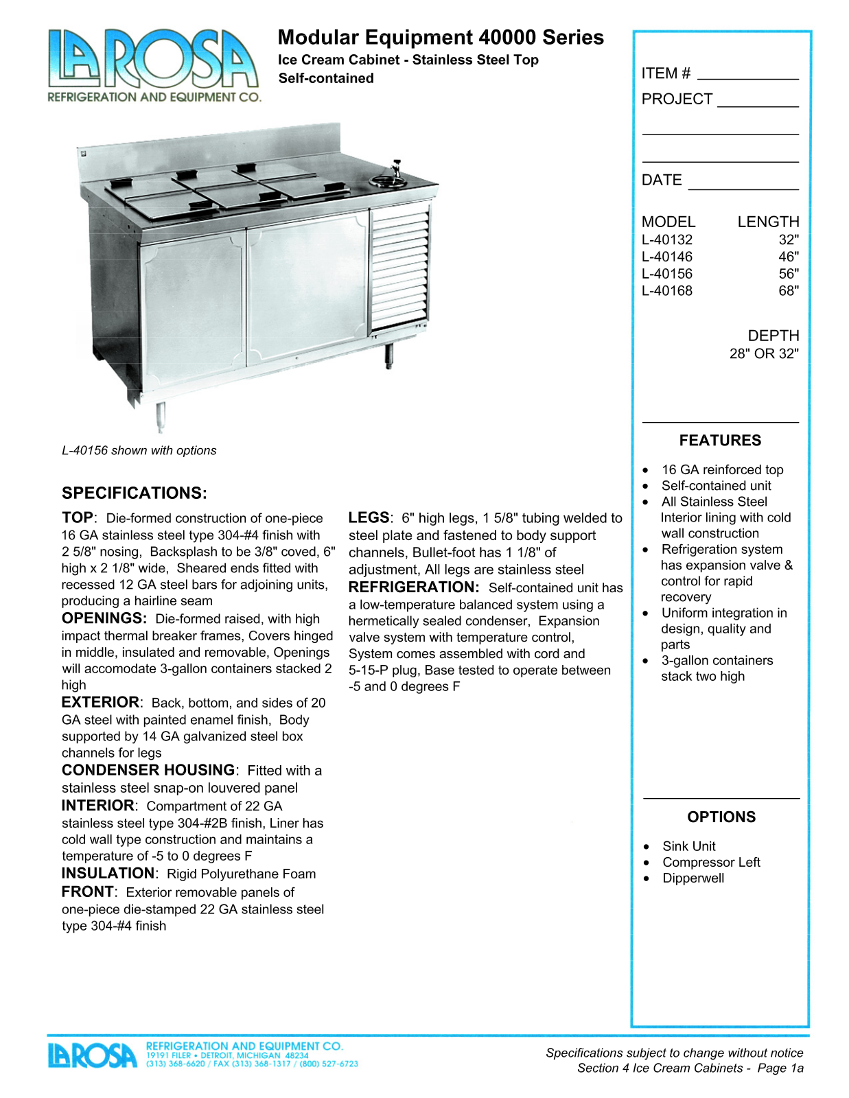 Larosa L-40132 User Manual