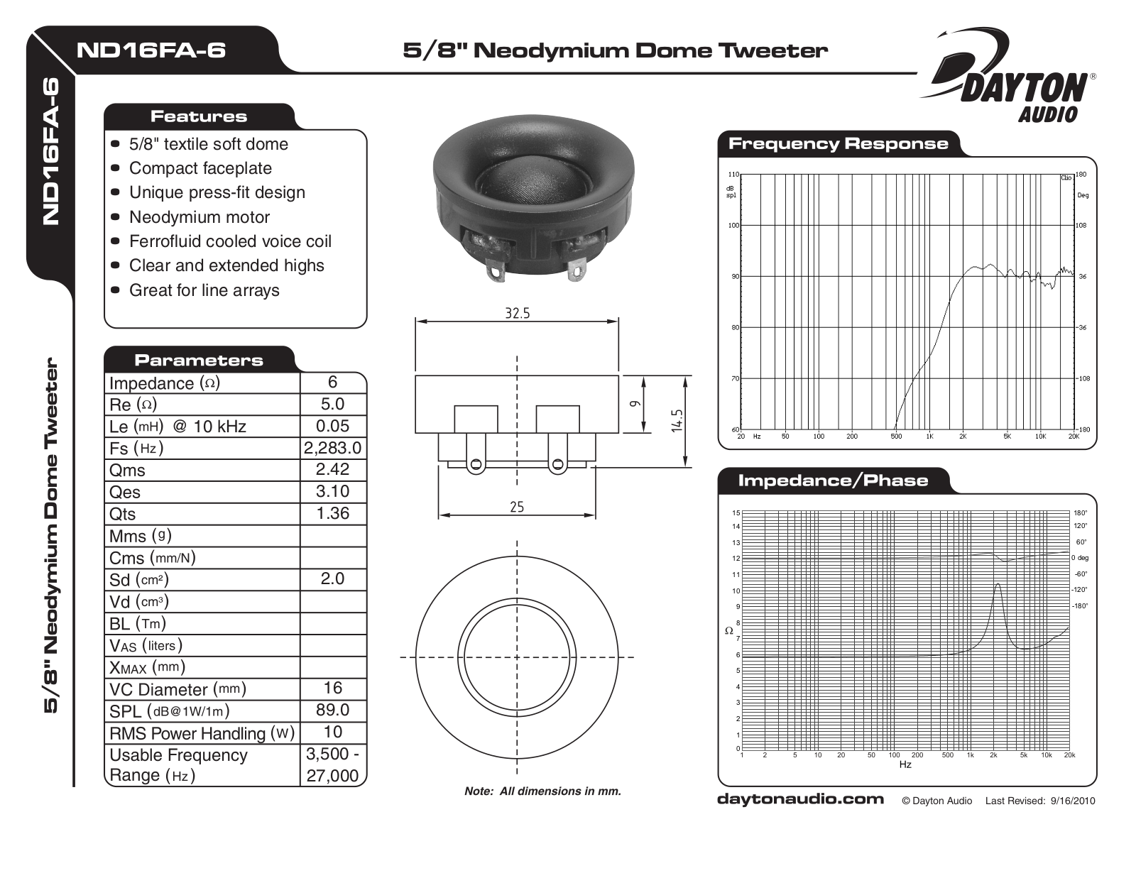 Dayton ND16FA-6 User Manual