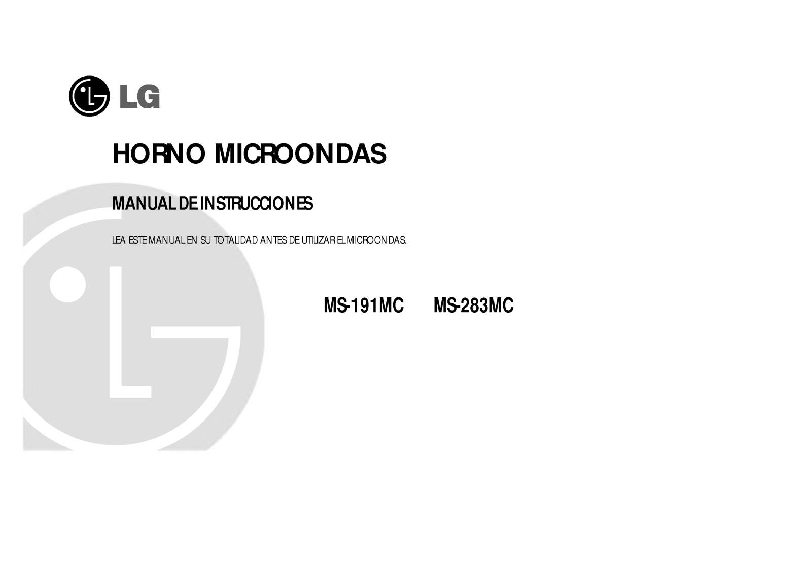 Lg MS-191MC, MS-283MC User Manual