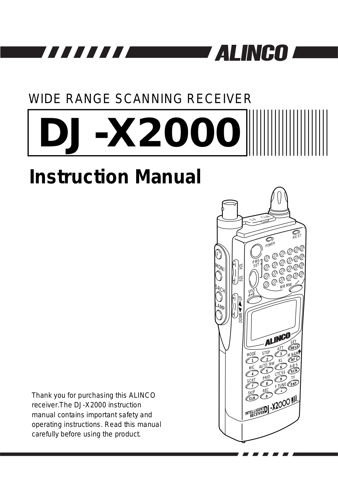 Alinco DJ-X2000 User Manual