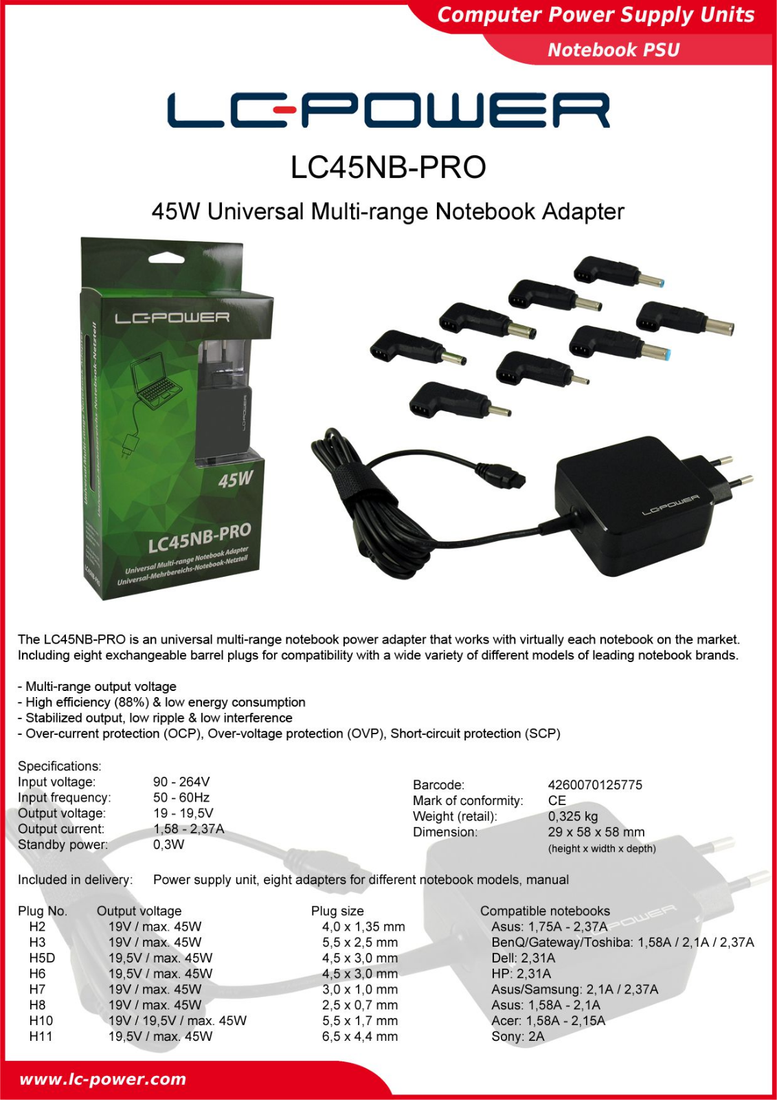 LC-Power LC45NB-PRO User Manual