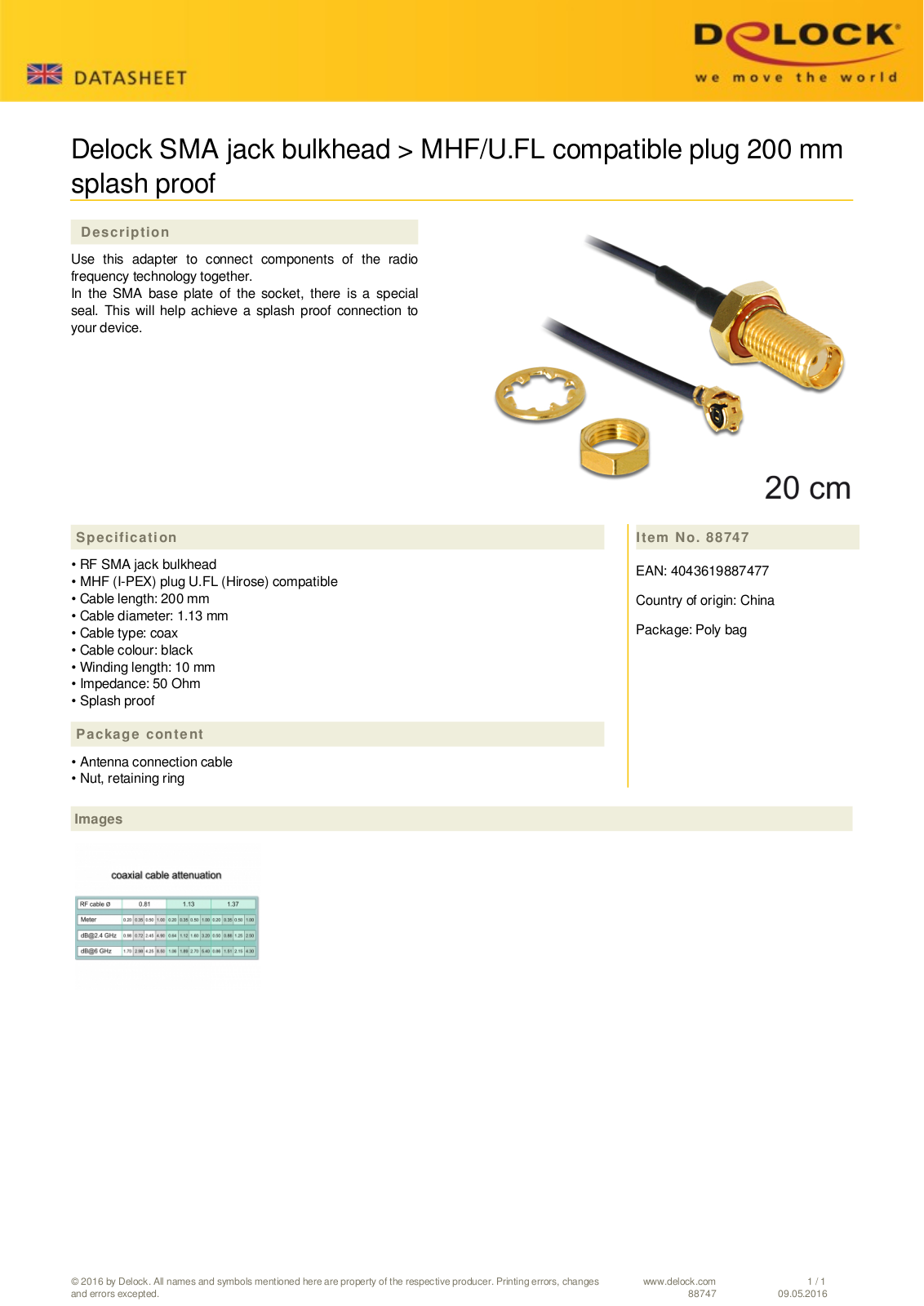 DELOCK 88747 Datasheet - ManualMachine.com