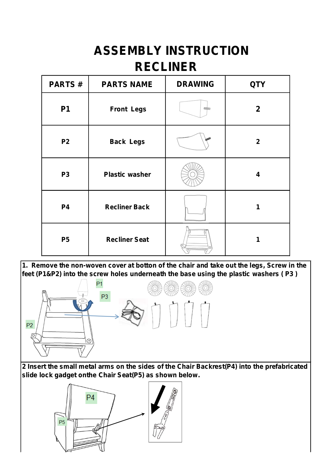 Sand & Stable ACOT6541 Assembly Instruction