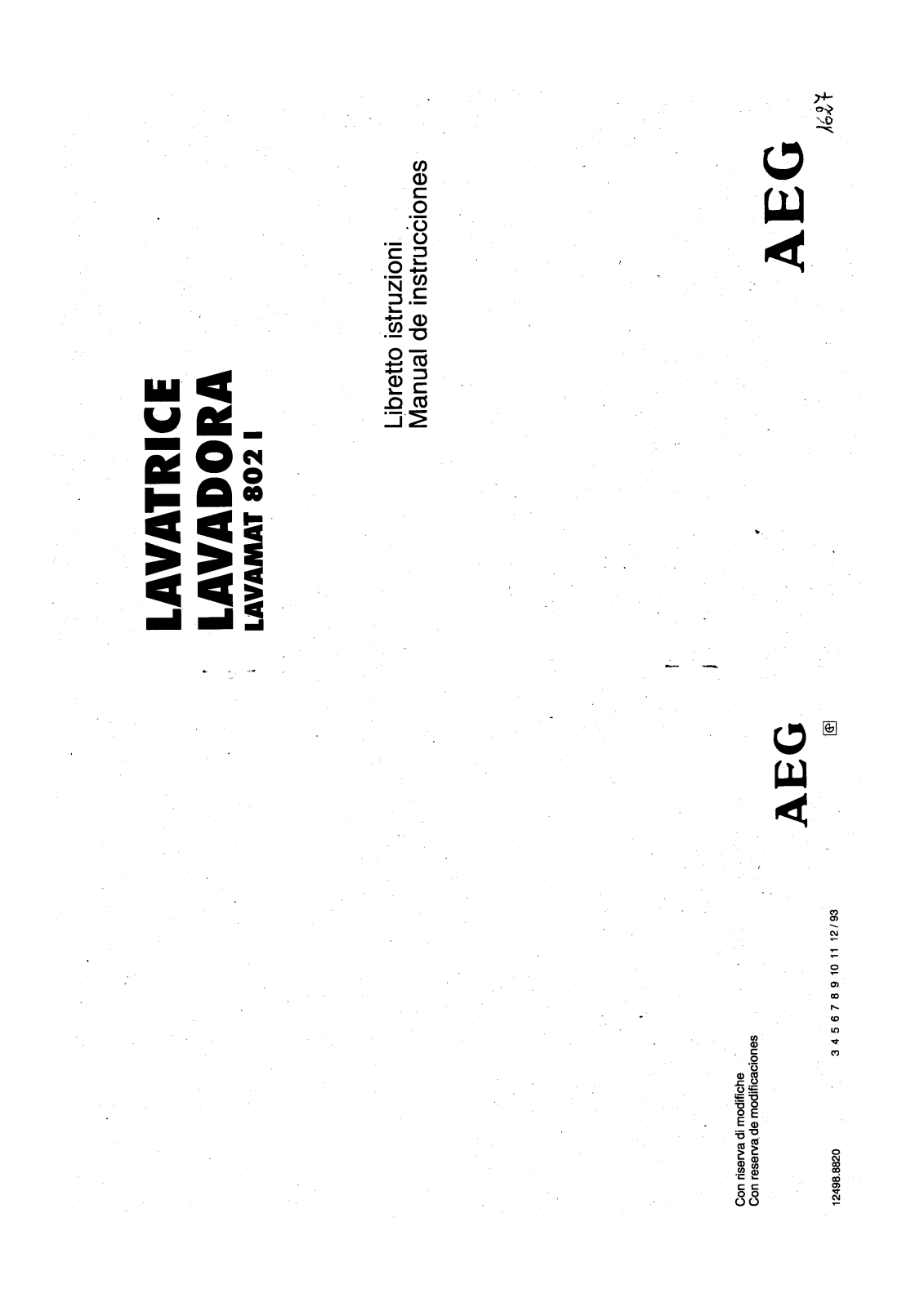 AEG LAV802I User Manual
