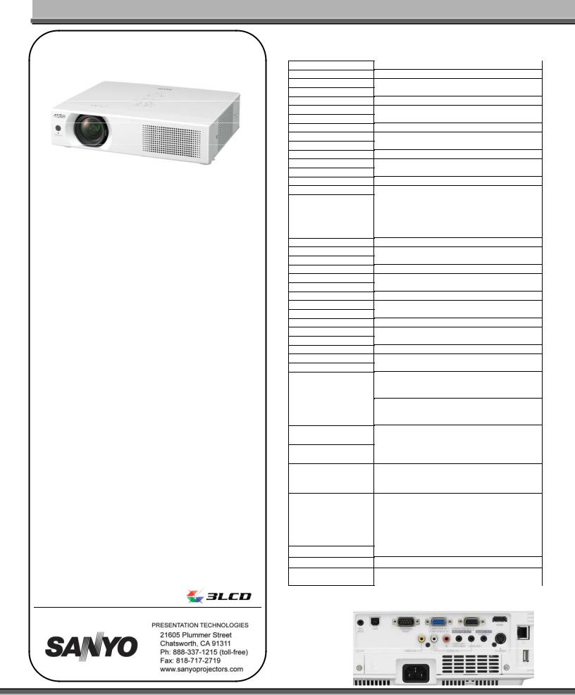 Sanyo PLC-WXU700, WXU700A User Manual