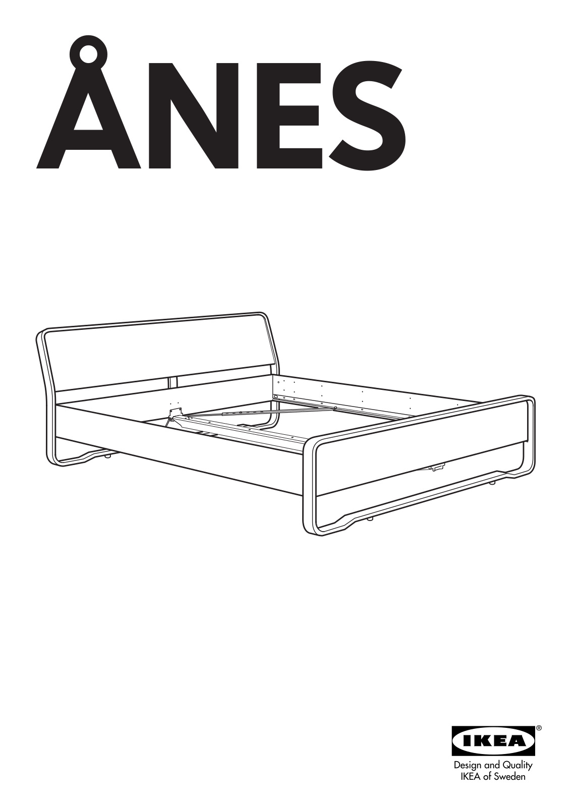 IKEA ÅNES BED FRAME FULL BIR VEN User Manual