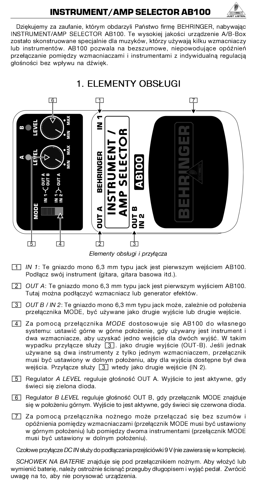 Behringer AB100 User Manual