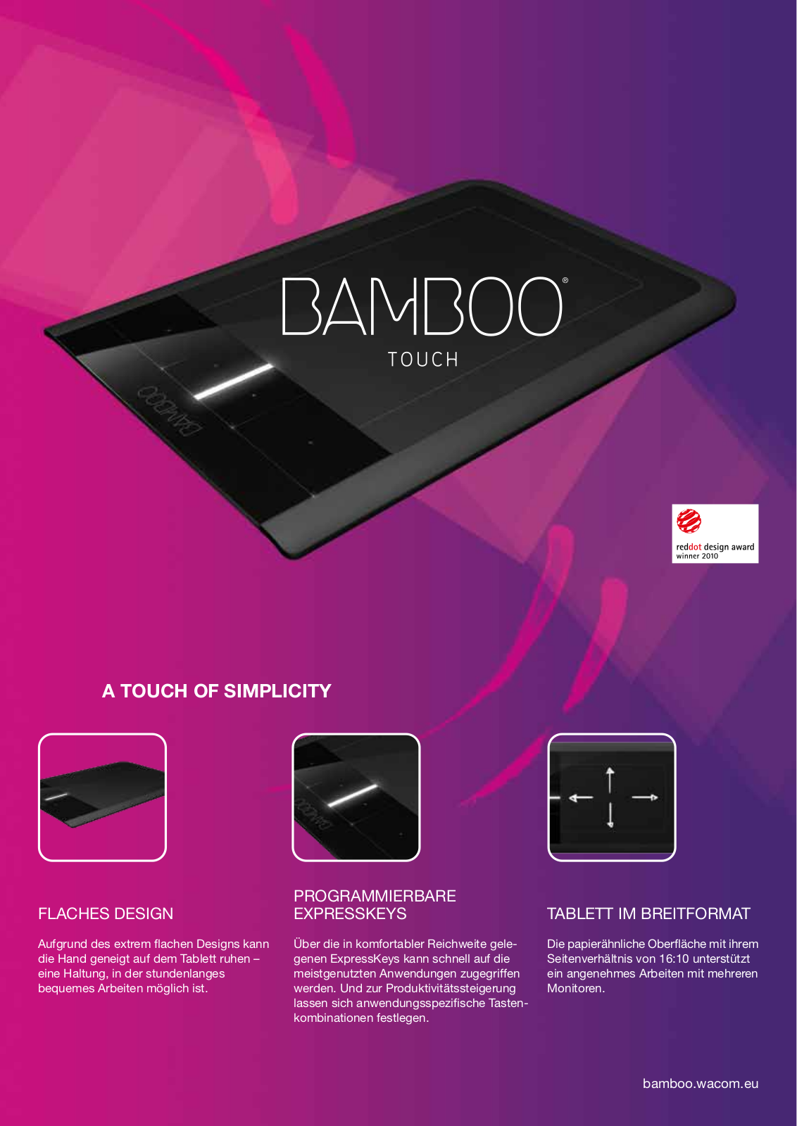 Wacom BAMBOO TOUCH User Manual