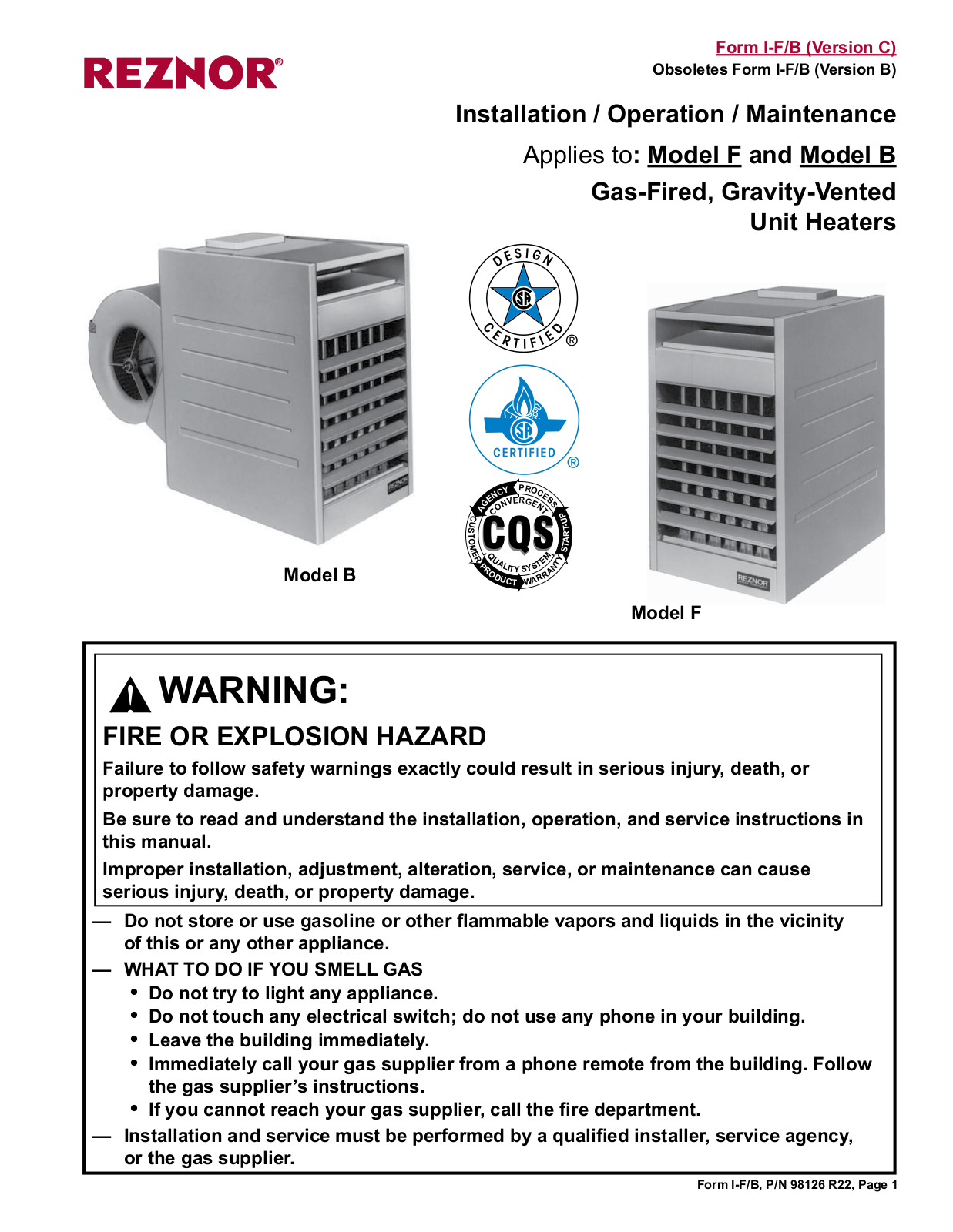 HIX B-250 Installation  Manual