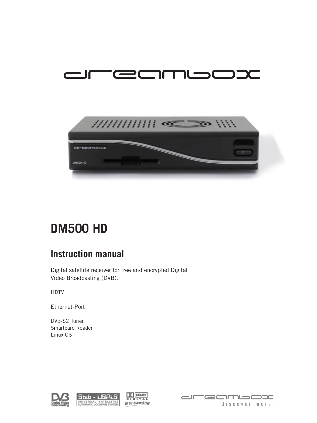 DREAMBOX DM 500 HD User Manual